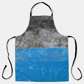 Blue and white abstract painting apron