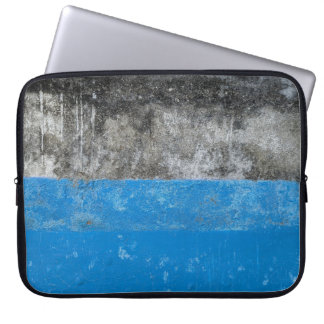 Blue and white abstract painting laptop sleeve