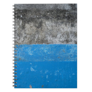 Blue and white abstract painting notebook