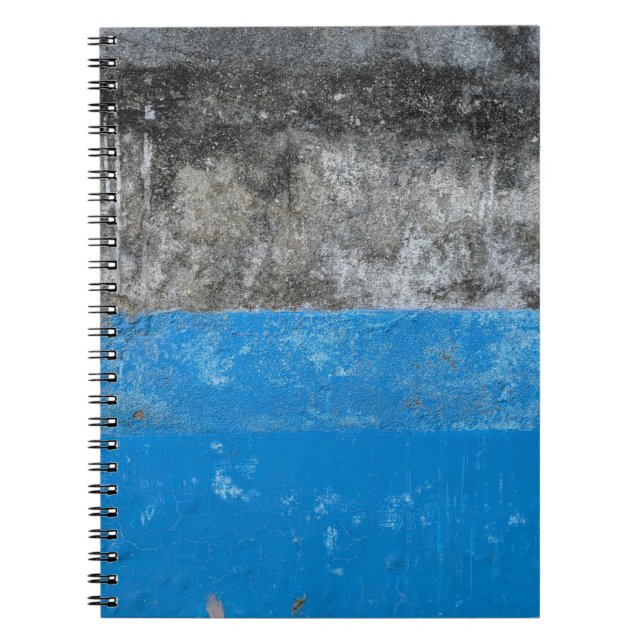 Blue and white abstract painting notebook (Front)