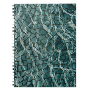 Blue and white abstract painting notebook