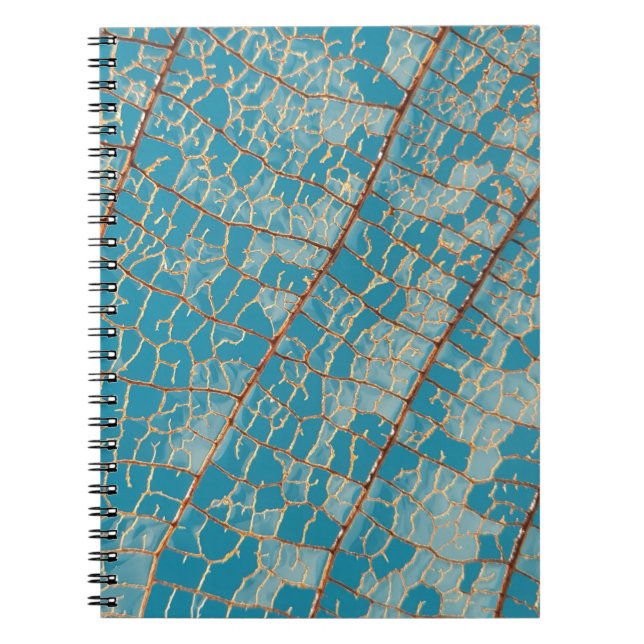 Blue and white abstract painting notebook (Front)