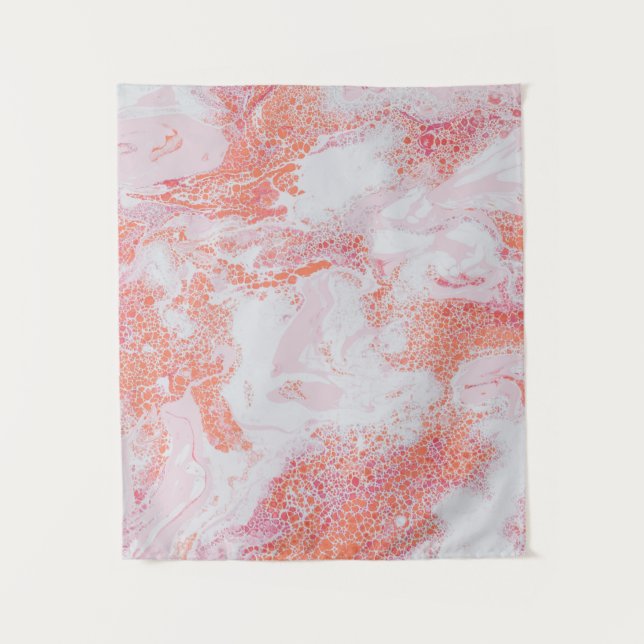 Blue and white abstract painting tapestry (Front)