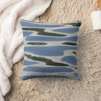 Blue And White Abstract Pattern Cushion