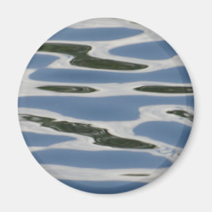 Blue And White Abstract Pattern Magnet