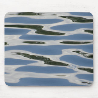 Blue And White Abstract Pattern Mouse Pad