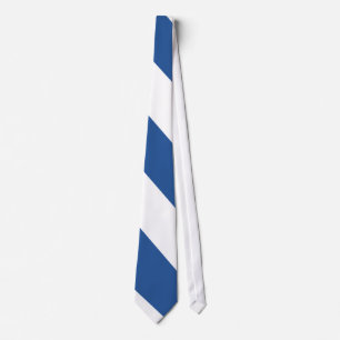 Blue and White Air Hawk Diagonal-Striped Tie