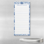 Blue And White Antique Chinoiserie Chic To-Do List Magnetic Notepad<br><div class="desc">Classic notepad / reminder / shopping list design that you can personalise with your own text including a name. The design features a vintage blue and white Chinoiserie pattern seen on antique ginger jars. These pattern elements were originally handpainted by me before being scanned into digital form and turned into...</div>