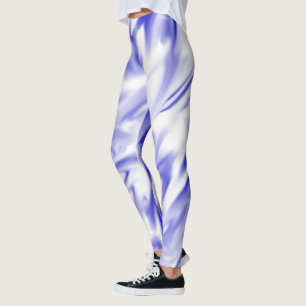 Blue and White Art Design Leggings