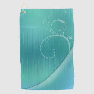 Blue and white background Golf Towels