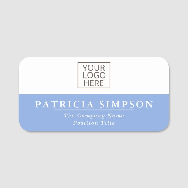 Blue and White Balance: Simplicity And Serenity Name Tag (Front)