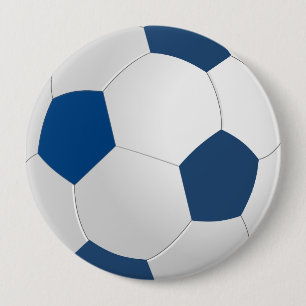 Blue  and white ball  Button