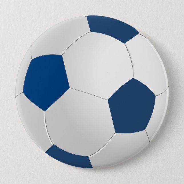 Blue  and white ball  Button (Front)