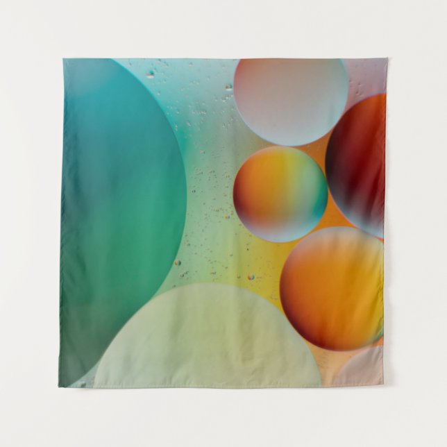 BLUE AND WHITE BALLOONS ON WHITE SURFACE TAPESTRY (Front)