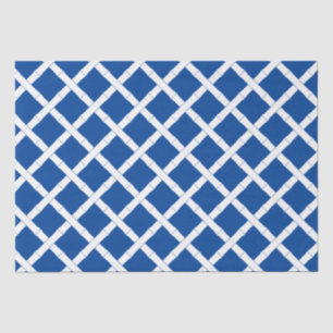 Blue And White Bamboo Trellis Pattern Tissue Paper