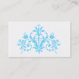 Blue and White Baroque Business Card