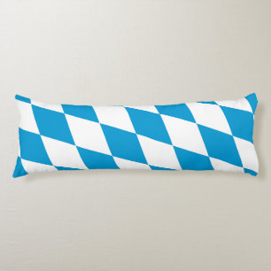 Blue and White Bavaria Diamond Flag Pattern Body Cushion