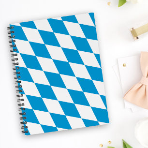 Blue and White Bavaria Diamond Flag Pattern Planner