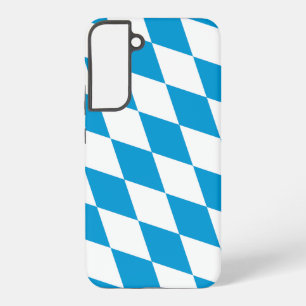 Blue and White Bavaria Diamond Flag Pattern Samsung Galaxy Case