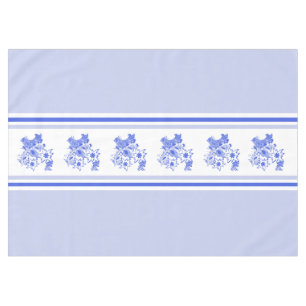 Blue and White Bird and Edelweiss Tablecloth