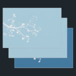 Blue and White Bird Branches Wedding Wrapping Paper Sheet<br><div class="desc">blue and White Bird Branches wedding bridal shower</div>