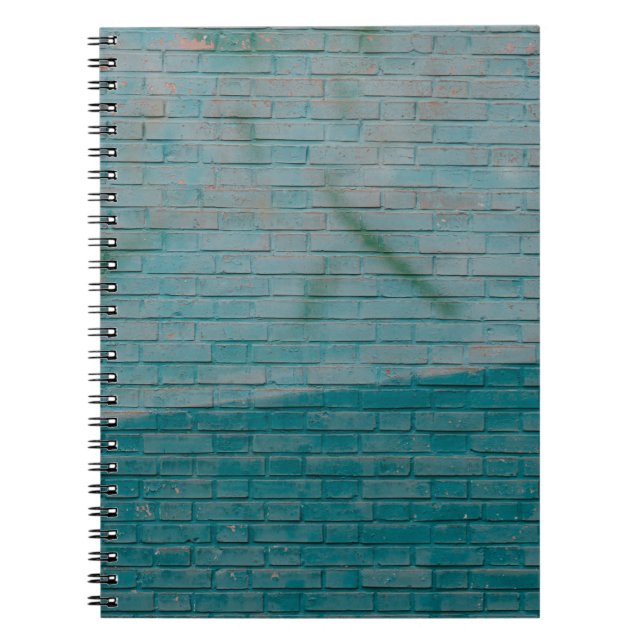 Blue and white brick wall notebook (Front)