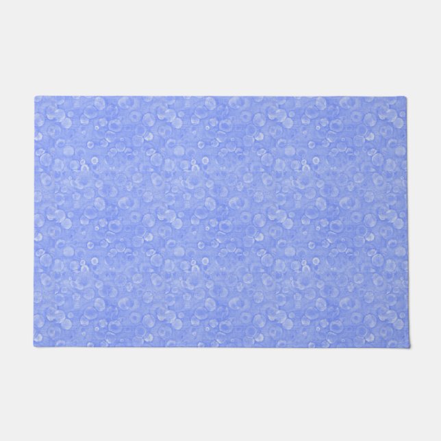 Blue And White Bubbles  Doormat (Front)