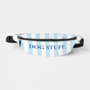 Blue and White Cabana Stripe Dog Mum Dog Stuff Bum Bags