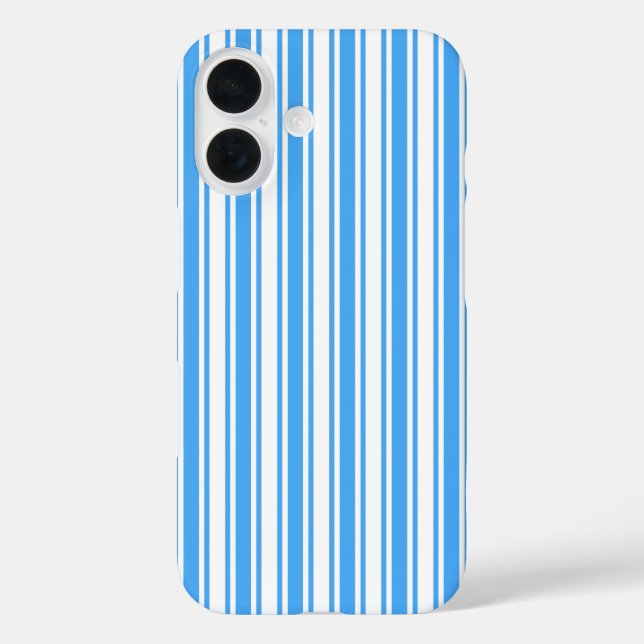 Blue and white candy stripes Case-Mate iPhone case (Back)