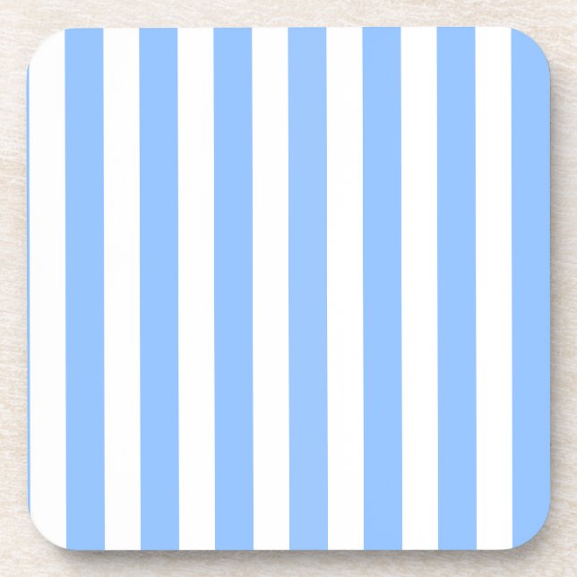 Blue and white candy stripes coaster (Front)