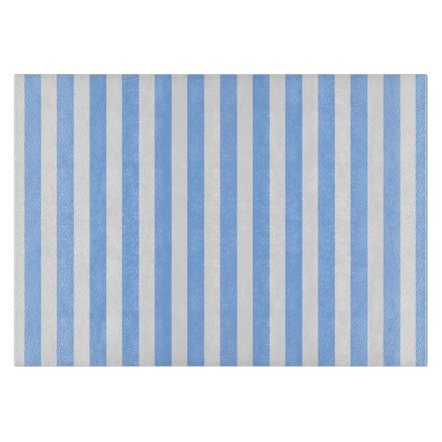 Blue and white candy stripes cutting board (Front)