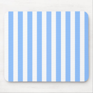 Blue and white candy stripes mouse pad