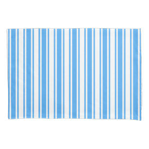 Blue and white candy stripes pillowcase