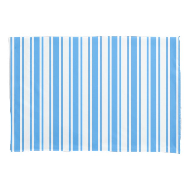 Blue and white candy stripes pillowcase (Front)