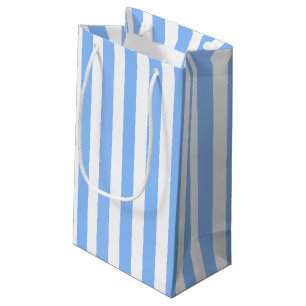 Blue and white candy stripes small gift bag