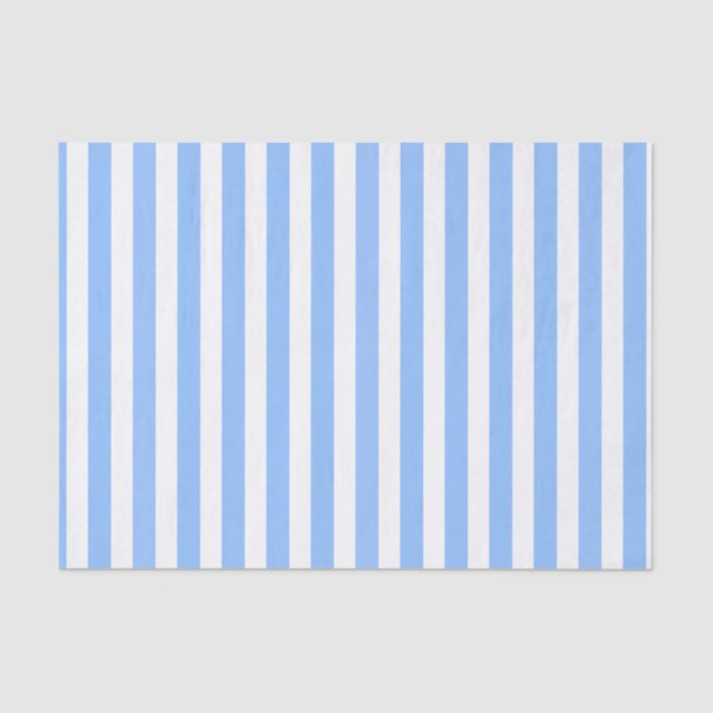 Blue and white candy stripes tissue paper (Front)