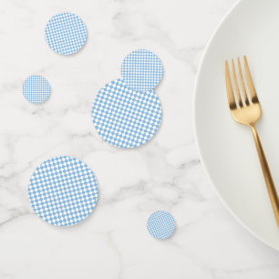 Blue and White Chequered Diamond Pattern Confetti