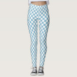 Blue and White Chequered Leggings<br><div class="desc">Blue and White Chequered Leggings</div>