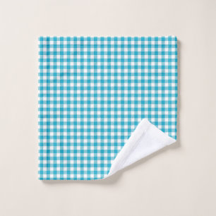 Blue and white chequered towels