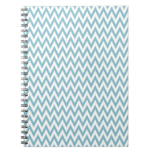 Blue and White Chevron Notebook