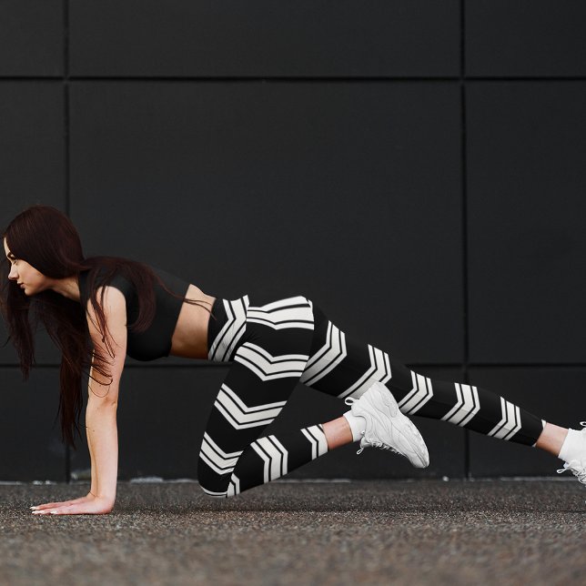 Blue And White Chevrons Leggings (Creator Uploaded)