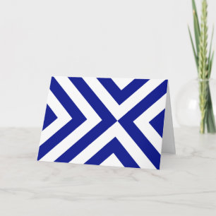Blue and White Chevrons Thank You Card