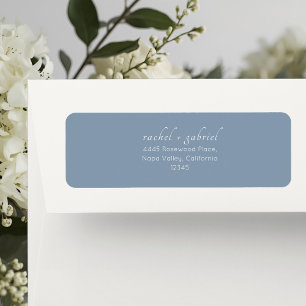 Blue and White Chic Simple Clean Wedding