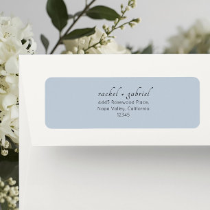 Blue and White Chic Simple Clean Wedding