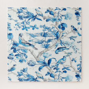 Blue and White Chinese Chinoiserie Jigsaw Puzzle