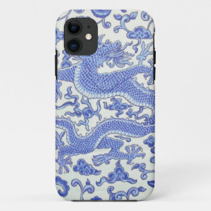 Blue and White Chinese Oriental Dragon Floral Case-Mate iPhone Case