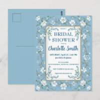 blue and white Chinoiserie antique bridal shower