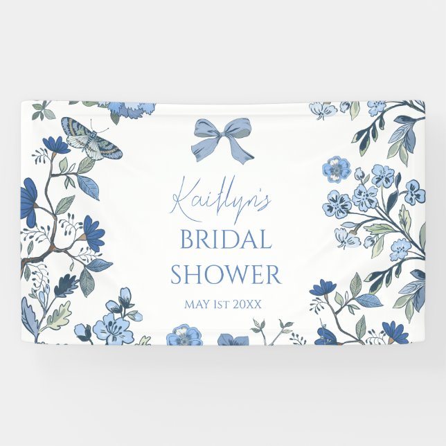 Blue and White Chinoiserie  Banner (Horizontal)
