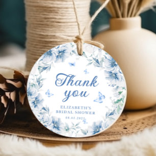Blue and White Chinoiserie Bridal Shower Favour Tags