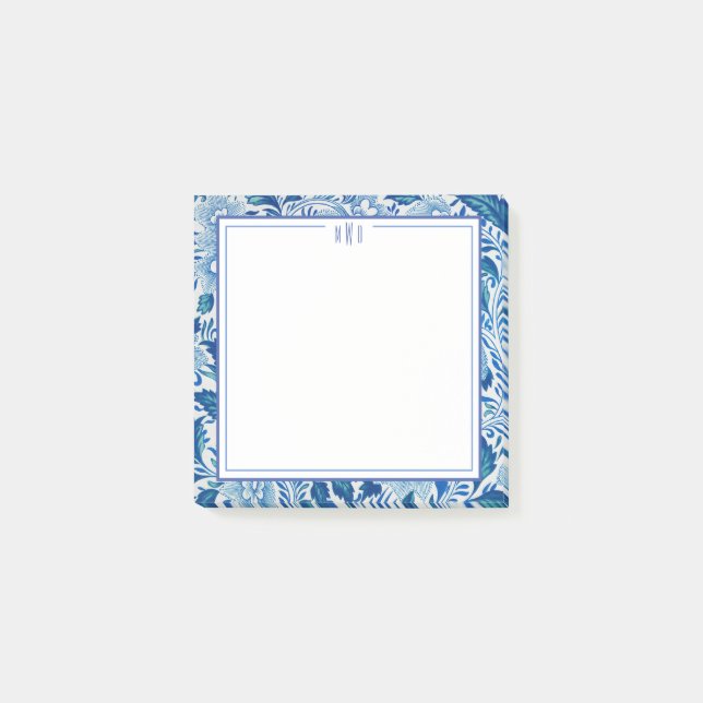 Blue and White Chinoiserie Chic Post-Its Post-it Notes (Front)